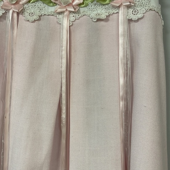 Rare Editions girl dress size 4 - elegant pale pink dress with ribbons / flowers - Picture 8 of 8